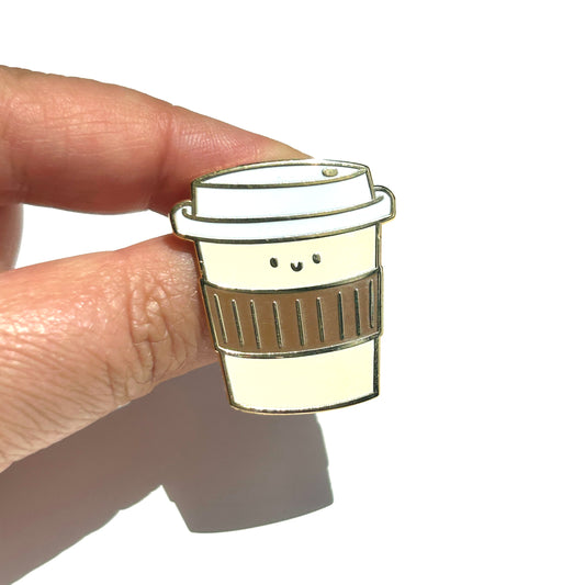 Coffee Latte Cup Enamel Pin