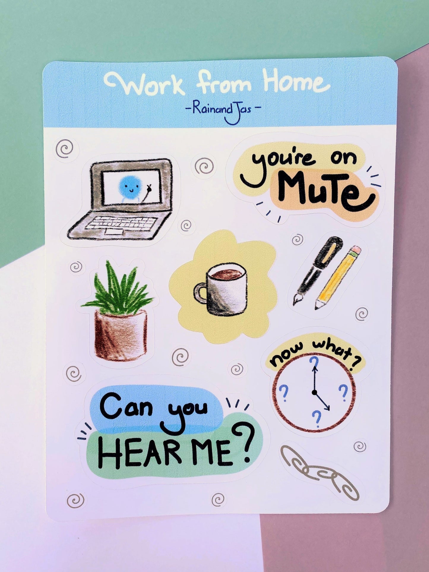 Work From Home Sticker Sheet