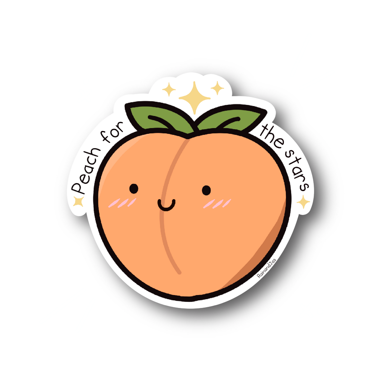 Peach For The Stars Vinyl Sticker